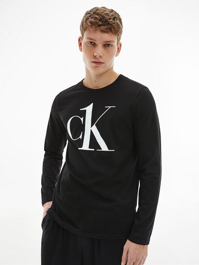 Calvin Klein Ruhák HU782949 | Calvin Klein CK One Slim Férfi Lounge Póló Fekete